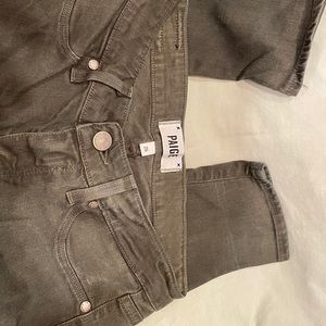 Olive Green Paige Skinny Jeans